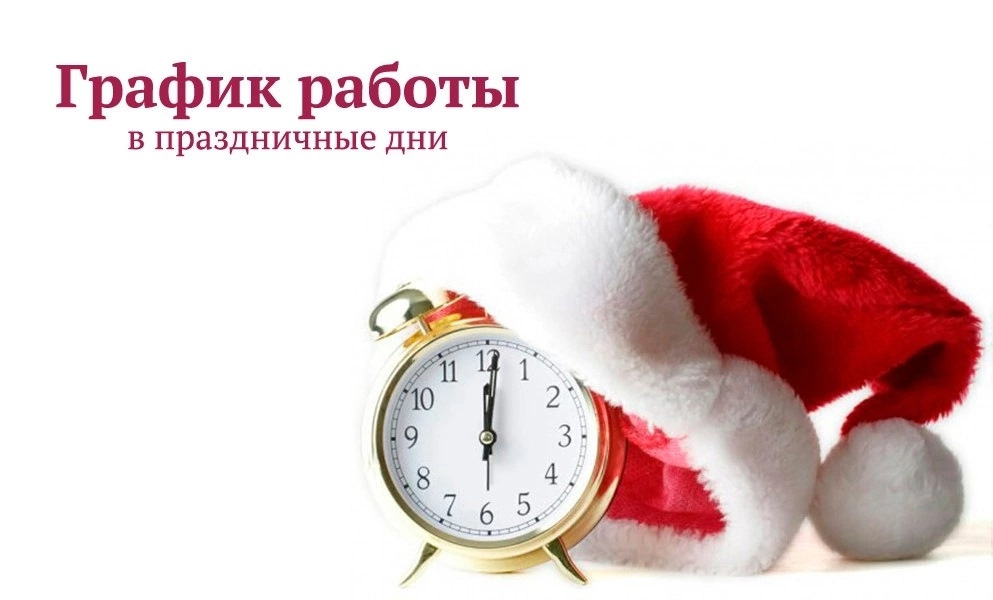 Расписание работы в Новогодние праздники!
